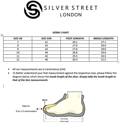 Silver Street London Holden Men's Leder Sneaker Shoes Grössen 41-46, Braun