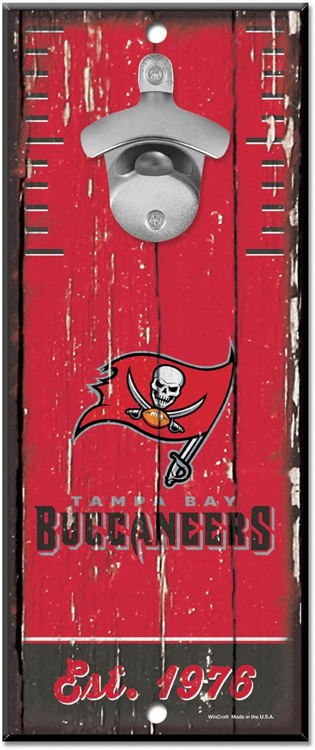 WinCraft Minnesota Vikings NFL Schild mit Flaschenöffner Minnesota Vikings Einheitsgrösse Team Color