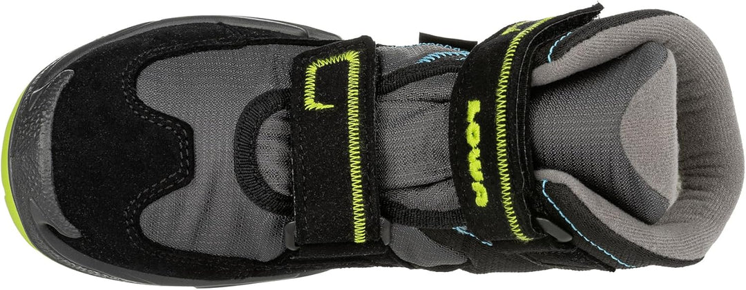 LOWA MILO GTX MID Kinder Winterstiefel gefüttert Outdoor Goretex 640542 25 EU Black Turquoise, 25 EU