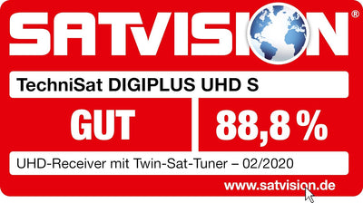 TechniSat DIGIPLUS UHD S - 4K Sat Receiver mit Twin Tuner (DVB-S/DVB-S2, App Steuerung, PVR Aufnahme