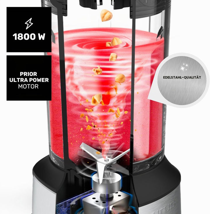 Taurus PRIOR ADVANCE Standmixer, 1800 W, 2 l, Bunt, Schwarz, Metallic