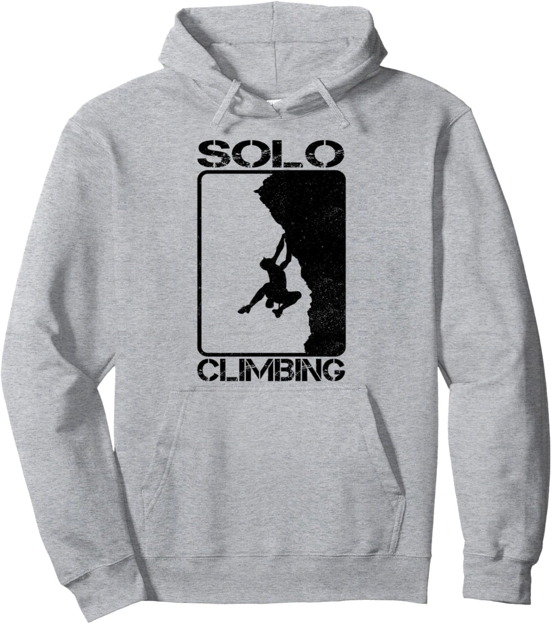 Solo Klettern Soloing Bouldern Pullover Hoodie
