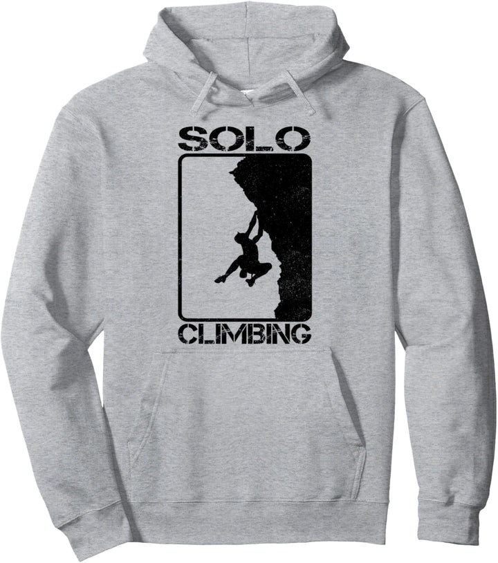 Solo Klettern Soloing Bouldern Pullover Hoodie