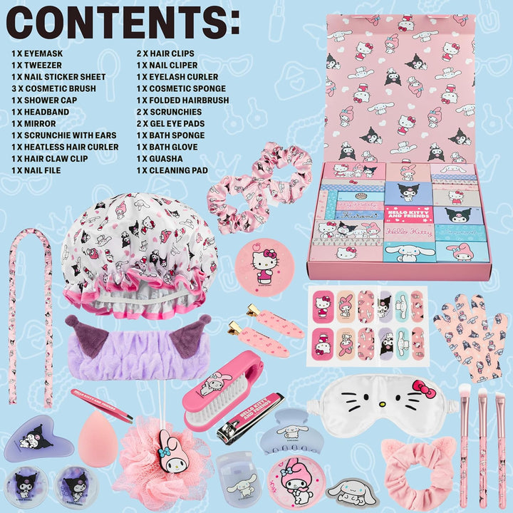 Get Trend Hello Kitty Sanrio Adventskalender 2025 mit Accessoires, Beauty Produkte, Weihnachtskalend