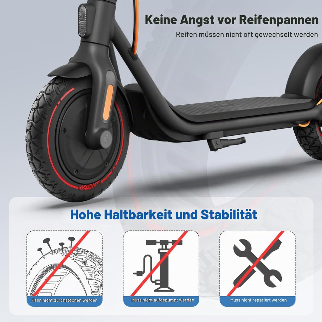 10x2.125 Reifen Vollgummi Offroad, E Scooter Vollgummireifen 10x2.125 mit Abriebfeste &amp; Pannensicher