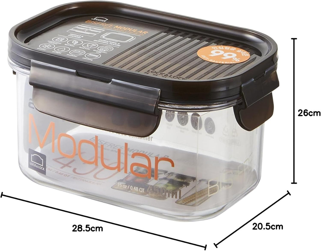 Lock & Lock Vorratsdosen 7er Set BISFREE, bpa frei, luftdicht & antibakteriell - Frischhaltedosen mi