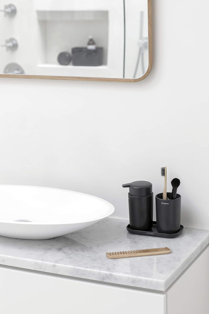 Brabantia Badezimmer-Set, Dunkelgrau, Set of 3 Dark Grey, Dark Grey
