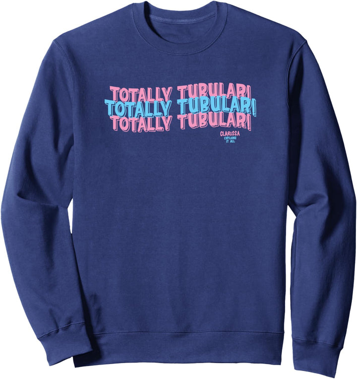Clarissa Explains It All Totally Tubular Colorful Word Stack Sweatshirt