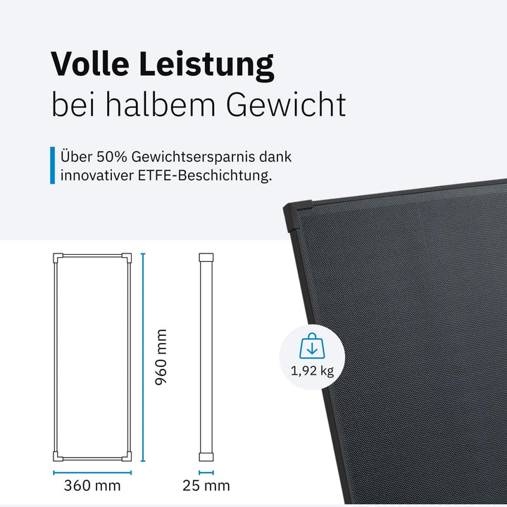 ECTIVE Solarpanel BSP 80 Black Lightweight – Ultraleichtes 80W 4,4A 72 Zellen 12V/24V Solarmodul – M