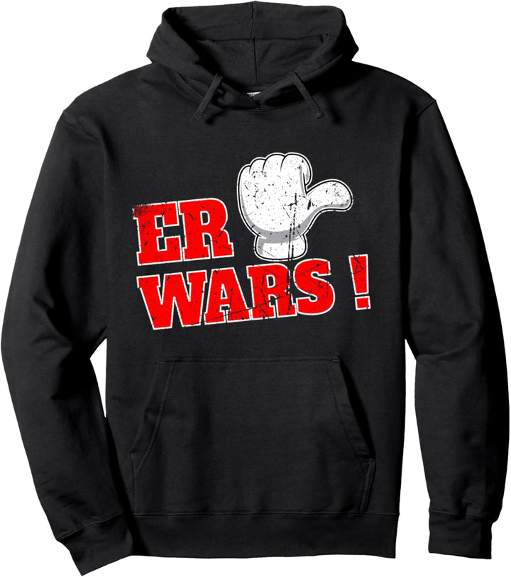 Er wars Sie wars lustige Sprüche Kinder Herren Damen Pullover Hoodie