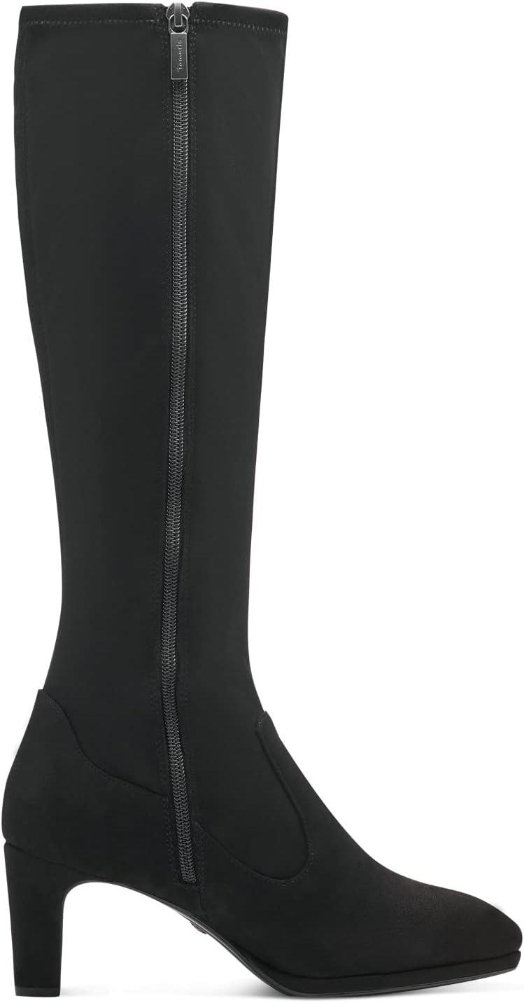 Tamaris Damen Schlupfstiefel, Frauen Stiefel,TOUCHit-Fussbett 41 EU Schwarz, 41 EU Schwarz