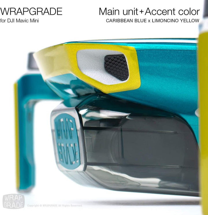 WRAPGRADE Skin kompatibel mit DJI Mavic Mini (Caribbean Blue), Caribbean Blue