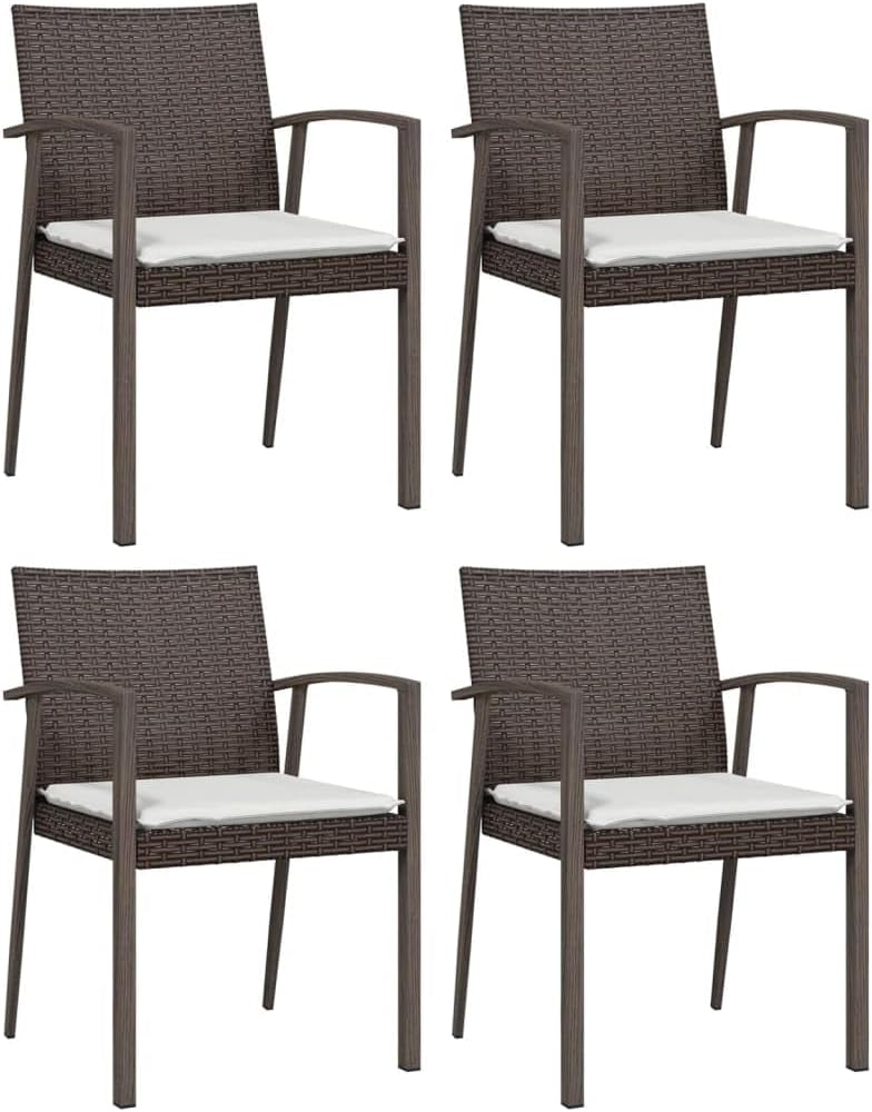 Festnight Poly Rattan Sitzgruppe Gartenmöbel Set Garten Essgruppe 4 Personen Gartenmöbel Set mit 6 G