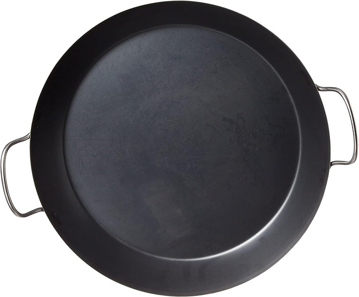 Pentole Agnelli Pfanne für Paella, aus Eisen, mit 2 Griffen aus Edelstahl, Schwarz 48 cm schwarz, 48