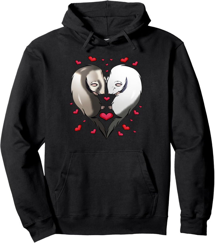 Frettchen Liebe Valentinstag Geschenk Pullover Hoodie