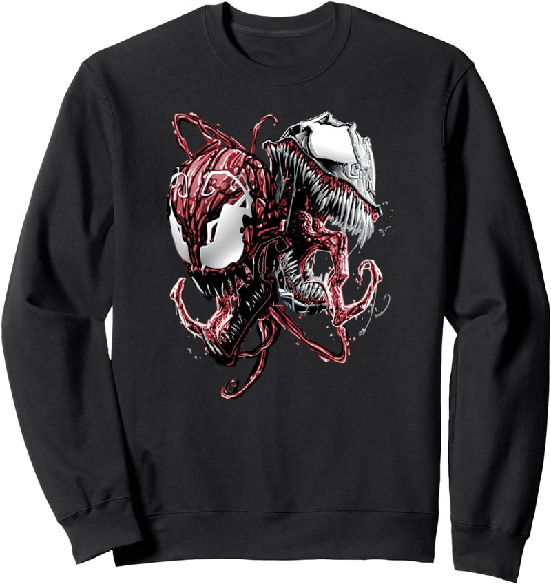 Marvel Comics Venom And Carnage Split Villain Portrait Sweatshirt