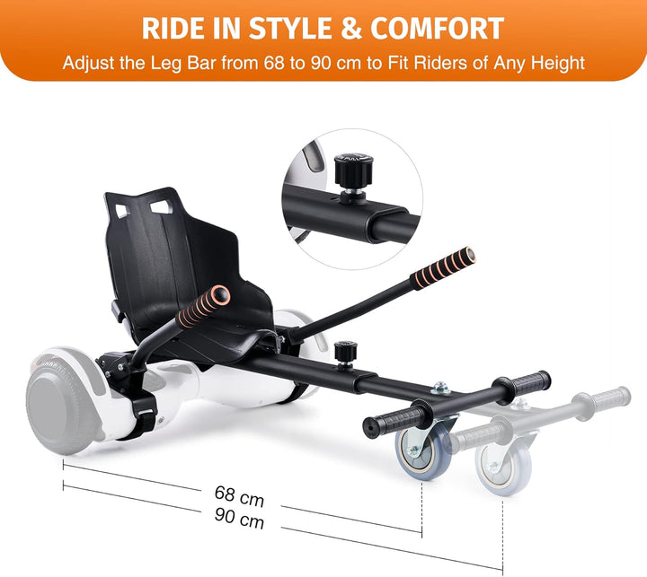 CO-Z Hoverboard Sitz Hoverkart Gokart Sitz für 6,5 Zoll 8,5 und 10 Zoll Hoverboards Sitzscooter Sitz