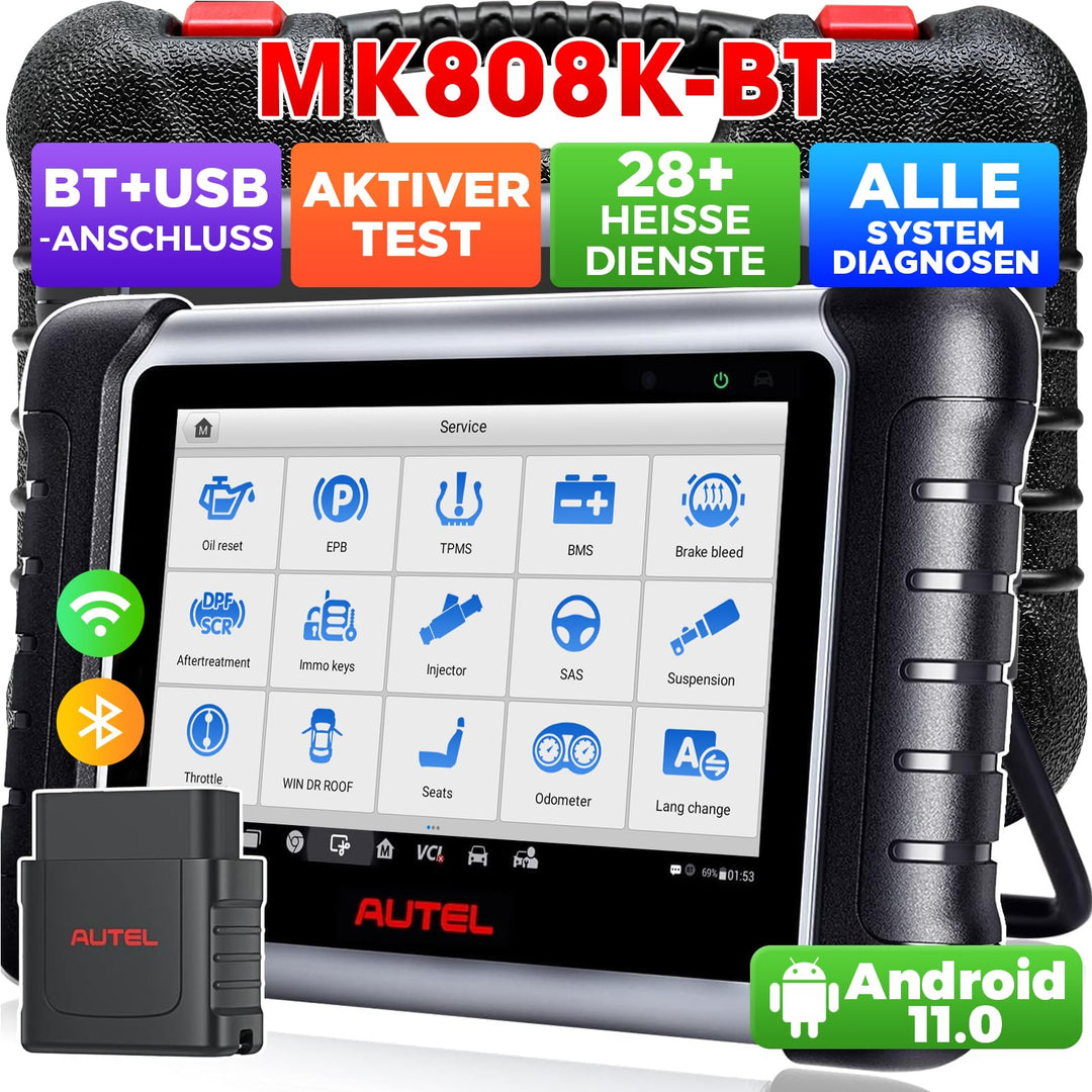 Autel MaxiCOM MK808K-BT OBD2 Diagnosegerät Gleich wie MK808BT Pro 2024 Bidirektionaler Aufstockung d