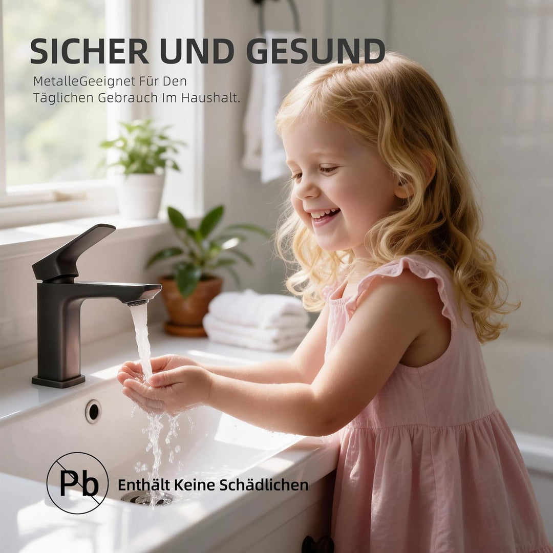 BELZ Wasserhahn Bad,Waschtischarmatur Einhandmischer Armatur Waschbecken mit Auslauf Höhe 82 MM,Wass