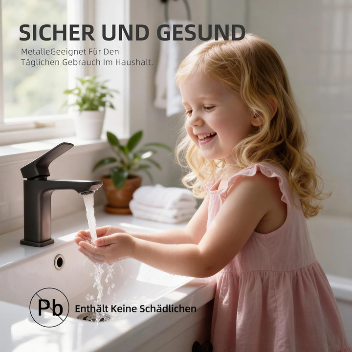 BELZ Wasserhahn Bad,Waschtischarmatur Einhandmischer Armatur Waschbecken mit Auslauf Höhe 82 MM,Wass