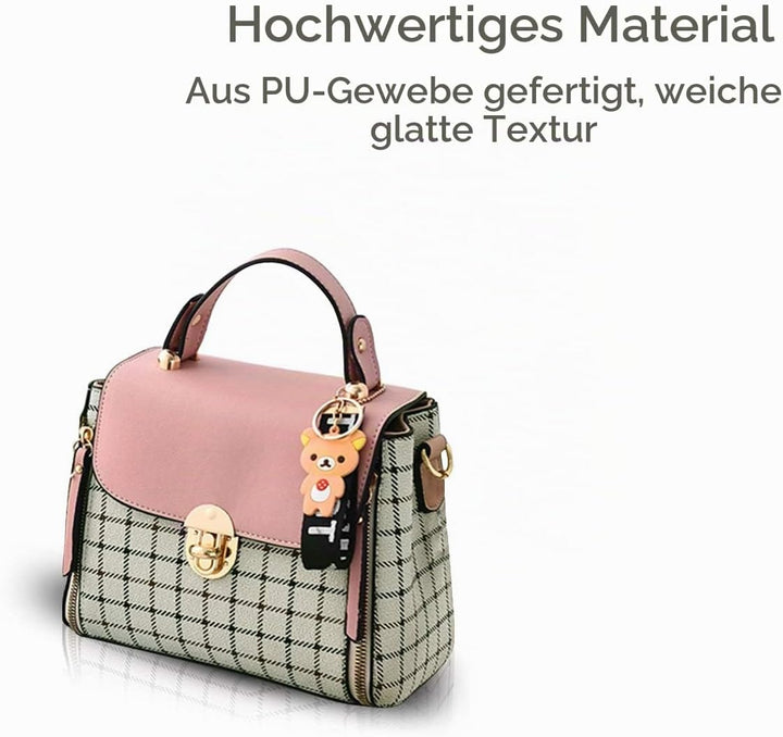 NICOLE&amp;DORIS Handtaschen für Damen Niedliche Umhängetasche Mädchen Reissverschluss Handtasche PU Led
