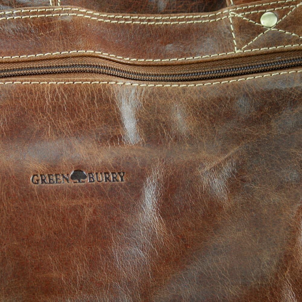 Greenburry Expedition Reisetasche Leder 51 cm, Natur, grün, Einheitsgrösse, Grün