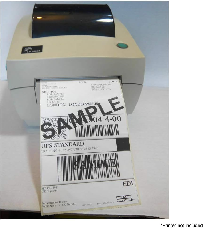 Thermo-Etiketten für Zebra Drucker GK420D GX420D GK420T (1000 Etiketten), Weiss, 100 x 150
