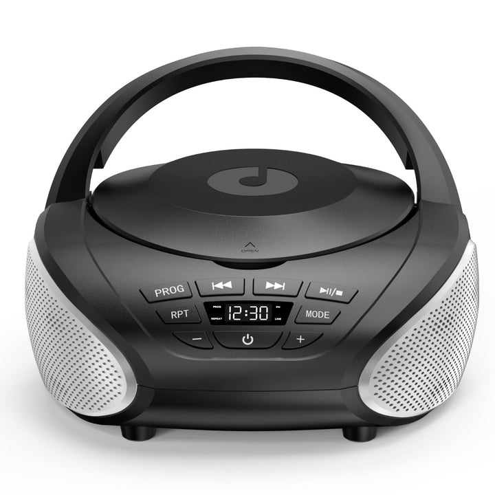 Gueray Tragbarer CD-Player Boombox Kompakt-Radio mit Stereo-Lautsprechern UKW-Radio 3,5-mm-AUX-Einga