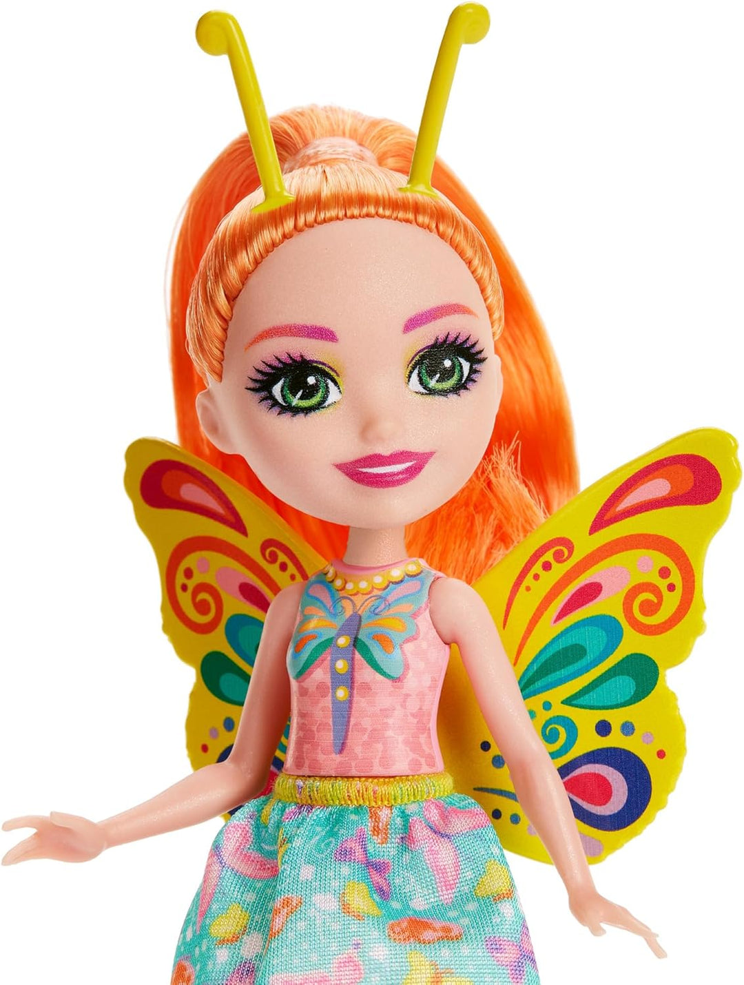 Enchantimals Puppen, City Tails Puppe Belisse Butterfly und Tierfreund Dart, Kleine Puppe mit abnehm