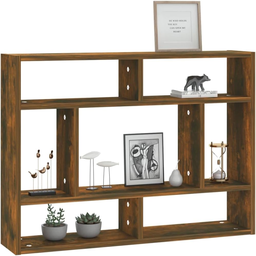 vidaXL Wandregal Räuchereiche 75x16x55 cm Holzwerkstoff, Räuchereiche