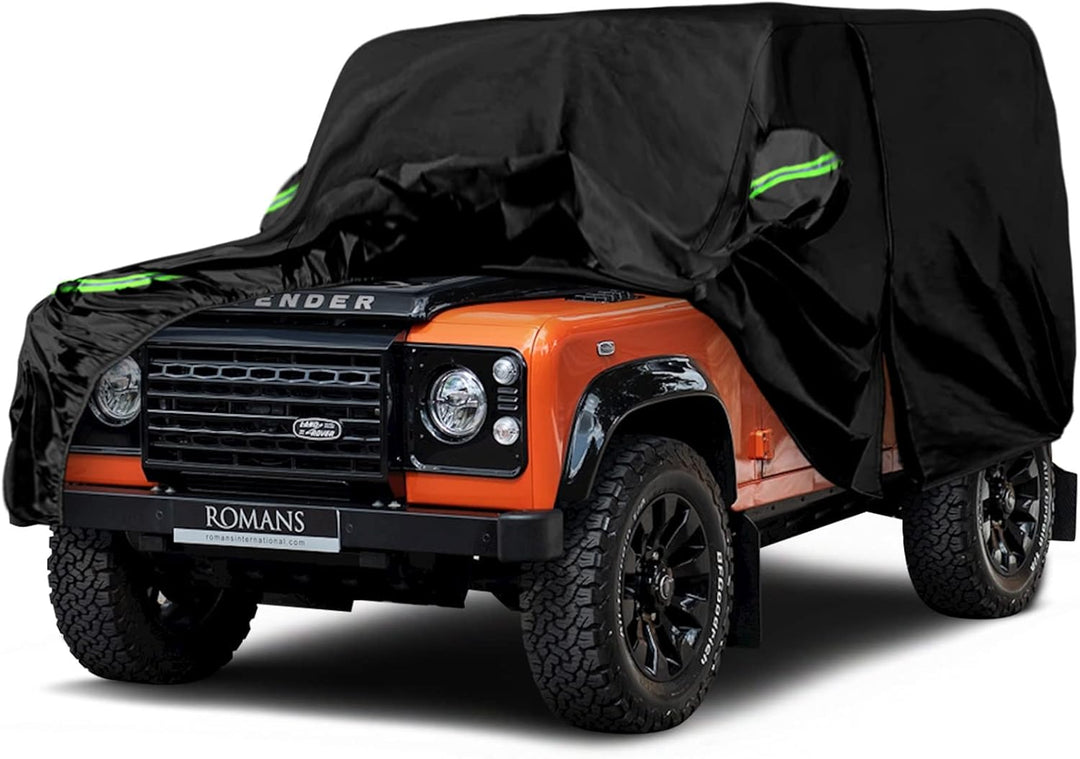 Autoabdeckung Wasserdicht Ersatz für Land Rover Defender 90 1990-2016, Vollgarage Autoplane Car Cove