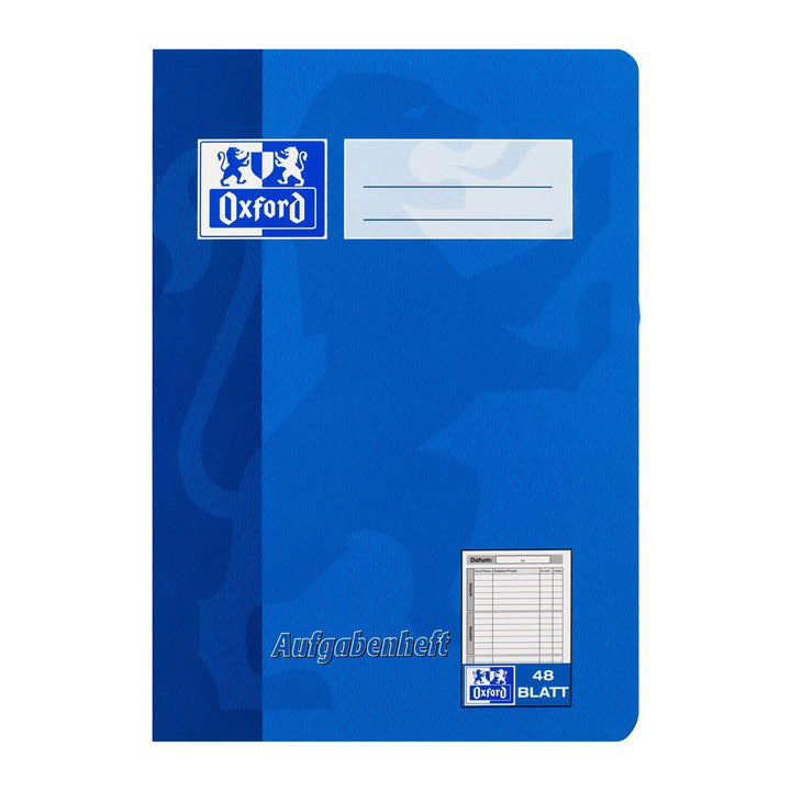 Oxford Aufgabenheft A5, Sonderlineatur, 48 Blatt, blau und violett, 10er Pack A5, 48 Blatt Aufgabenh