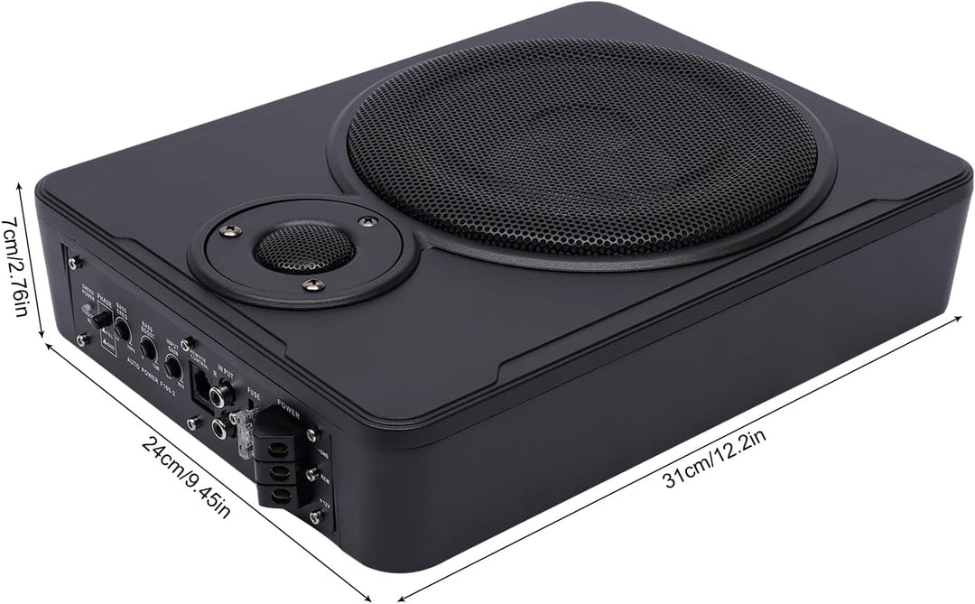 12v 600 Watt Aktiv Untersitz-subwoofer Auto Bassreflex Aktivsub Mit Kabelset DHL
