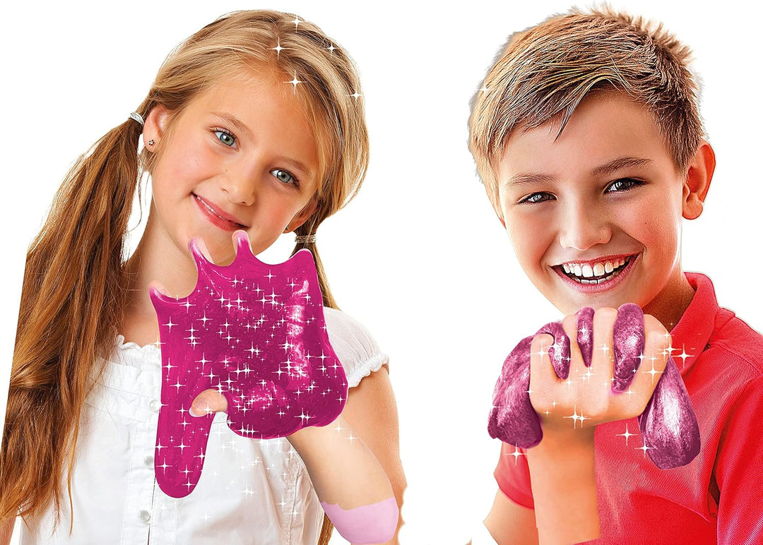 Clementoni Galileo Fun – Glitter-Labor, Basteln & Experimentieren mit Glitzer, Kreide/Schleim/Modell