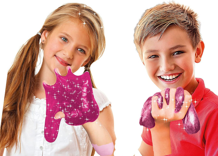 Clementoni Galileo Fun – Glitter-Labor, Basteln & Experimentieren mit Glitzer, Kreide/Schleim/Modell