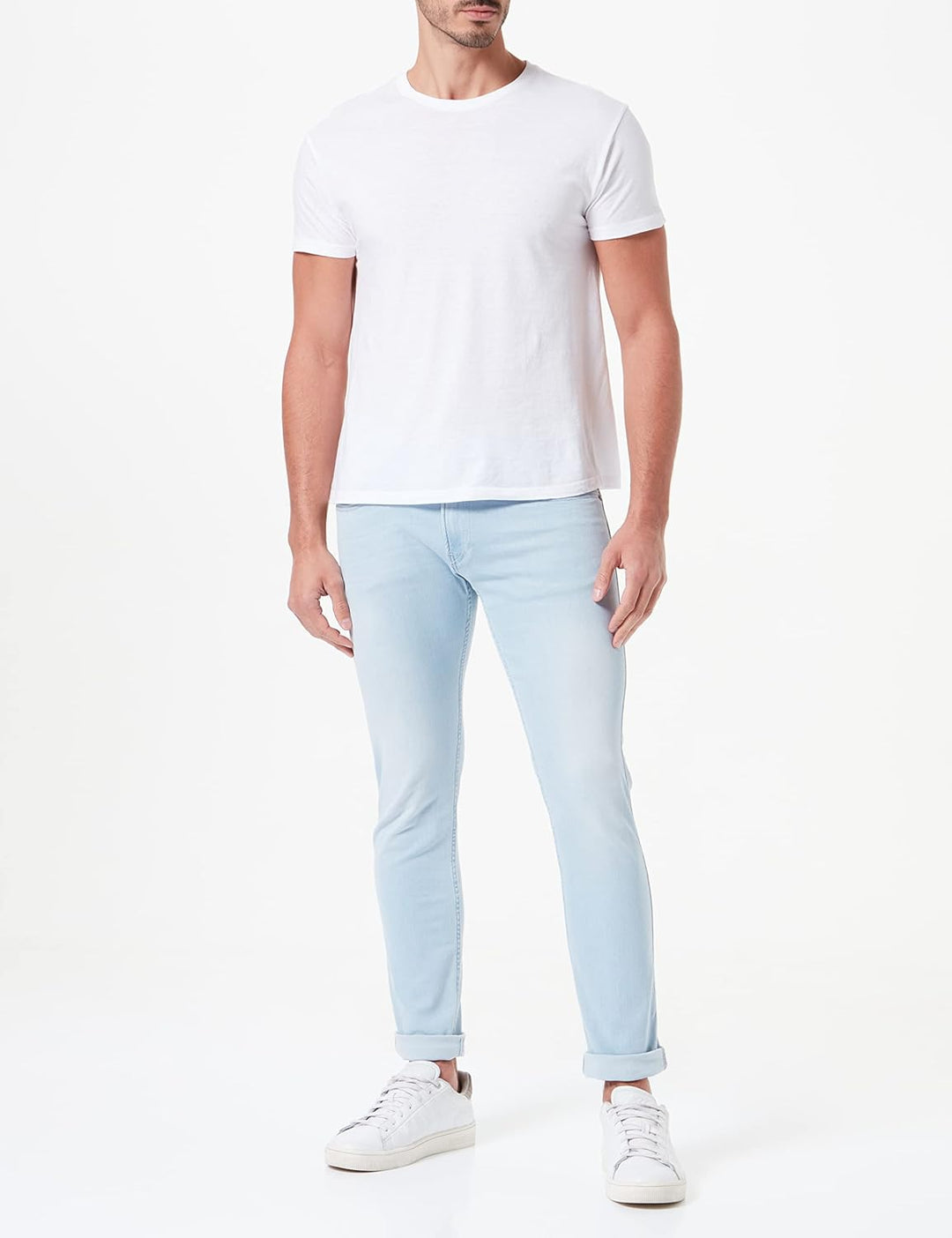 Replay Herren Anbass Powerstretch Denim Jeans 30W / 34L 11 Super Light Blue, 30W / 34L 11 Super Ligh