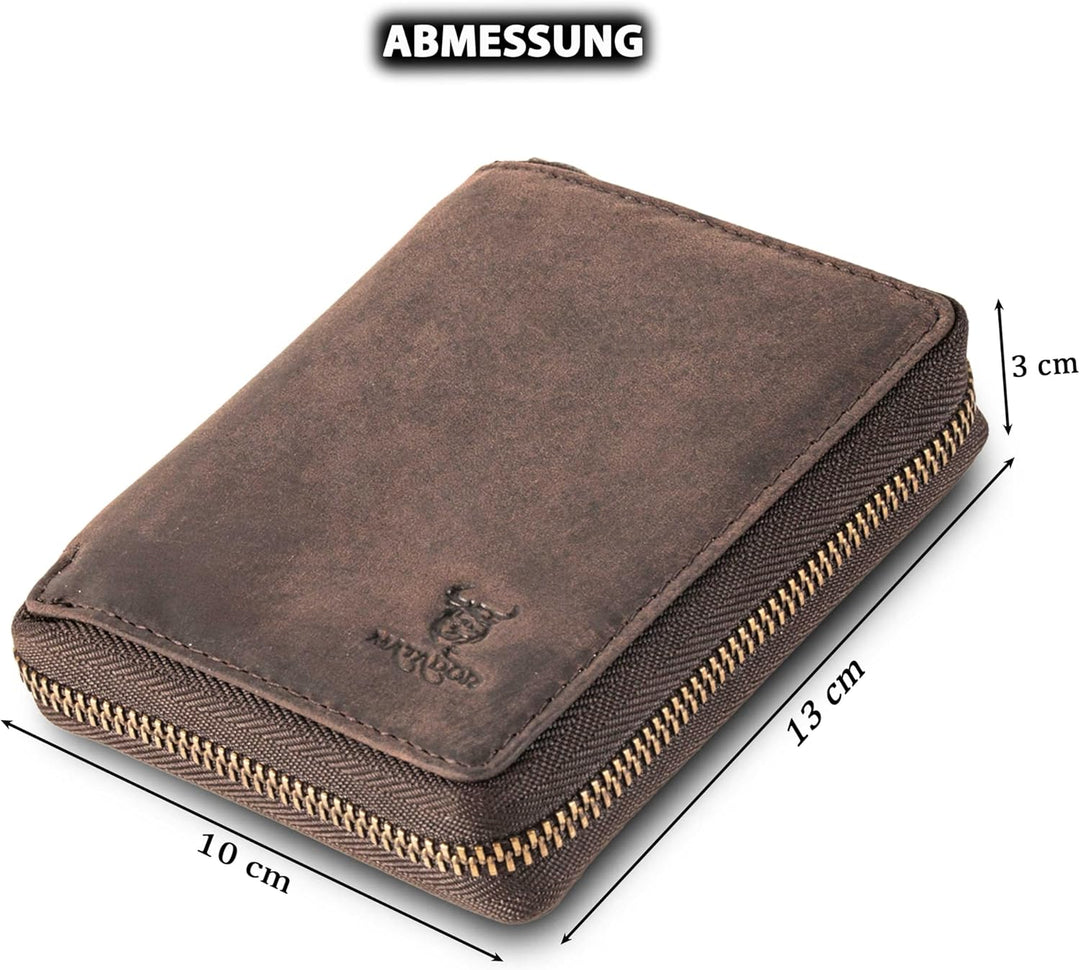 MATADOR Männer Geldbörse Leder #EDINBURGH mit edler Geschenk Box, Elegantes Leder Portemonnaie Herre