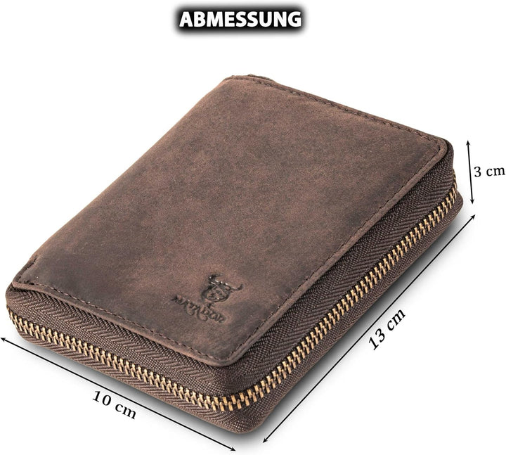 MATADOR Männer Geldbörse Leder #EDINBURGH mit edler Geschenk Box, Elegantes Leder Portemonnaie Herre