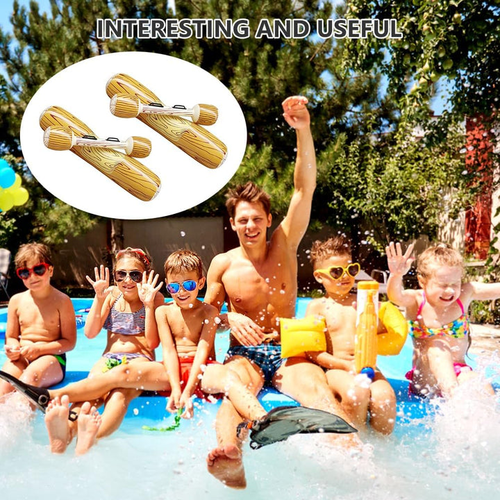 Aufblasbare Pool Spielzeug Erwachsene Battle Log Raft, 2 Sets Aufblasbares Wasserspielzeug mit Aufbl
