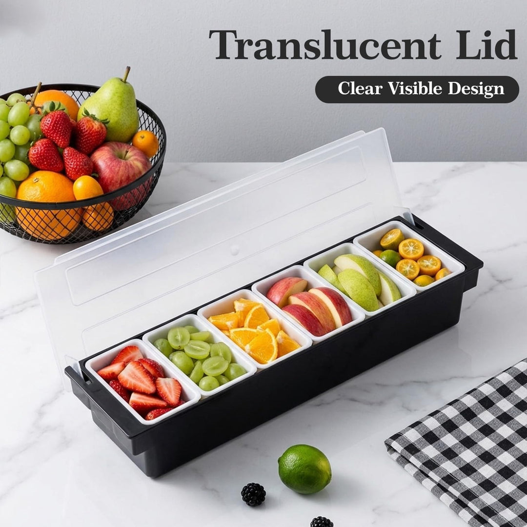 Obst Container Box Eis Party Servier Bar Eisgekühlter Gewürzspender mit Transparentem Deckel, Würzmi