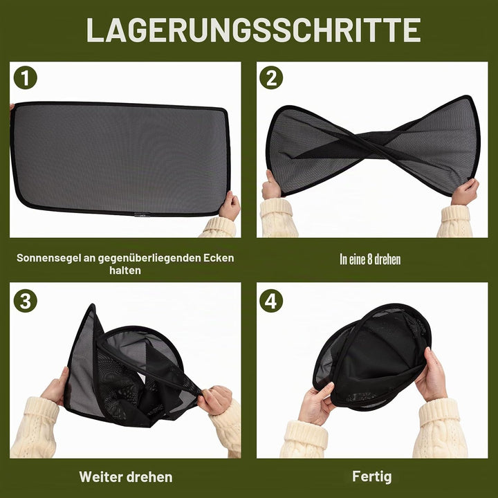 ZATOOTO Sonnenschutz für VW T5 T6 Heckscheibe, Laderaumschutz, Camping | 1 Stück, Einfache Montage,