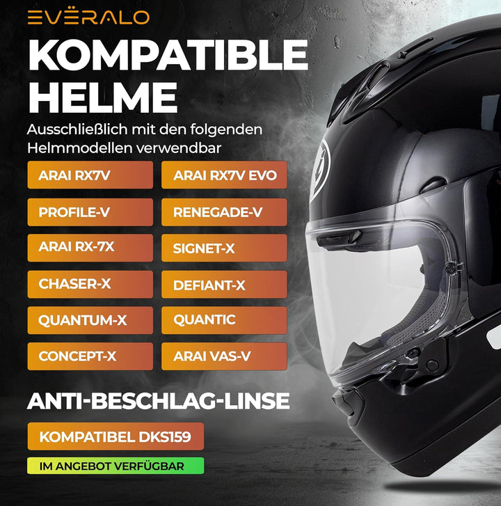 Everalo Kompatibel mit Arai Rx7v Visier - Vas v - Chaser X - Rx7x - Quantum X - Signet X - Defiant X