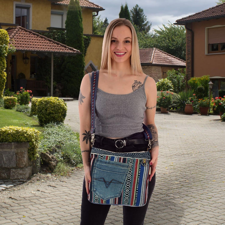 Sunsa Damen Taschen Umhängetasche Handtasche Canvas & Jeans. Grosse Boho Crossbody Tasche/bag Schult