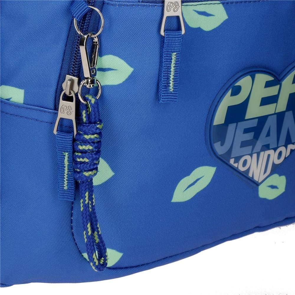 Pepe Jeans Ruth Anpassbarer Laptop-Rucksack Blau 30x40x13 cms Polyester 14" 15.6L Adaptiver PC-Rucks