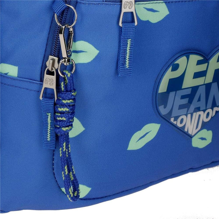 Pepe Jeans Ruth Anpassbarer Laptop-Rucksack Blau 30x40x13 cms Polyester 14" 15.6L Adaptiver PC-Rucks
