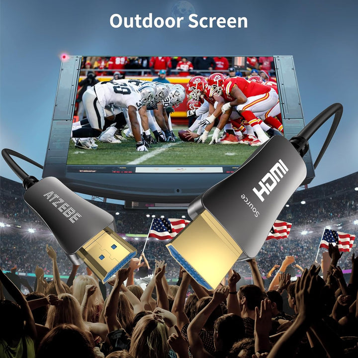ATZEBE HDMI Glasfaser kabel - 5M, 4K HDMI Kabel unterstützt UHD 4K@60Hz HDR, High Speed 18Gbps, YUV