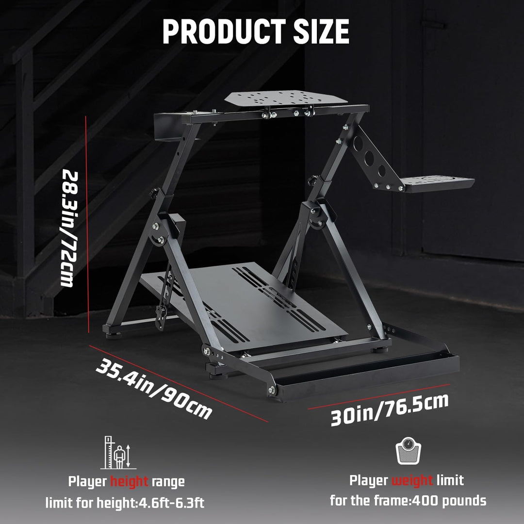 Dardoo X Frame Racing Wheel Stand Faltbare Passform für Logitech G25 G27 G29 G920, für Thrustmaster