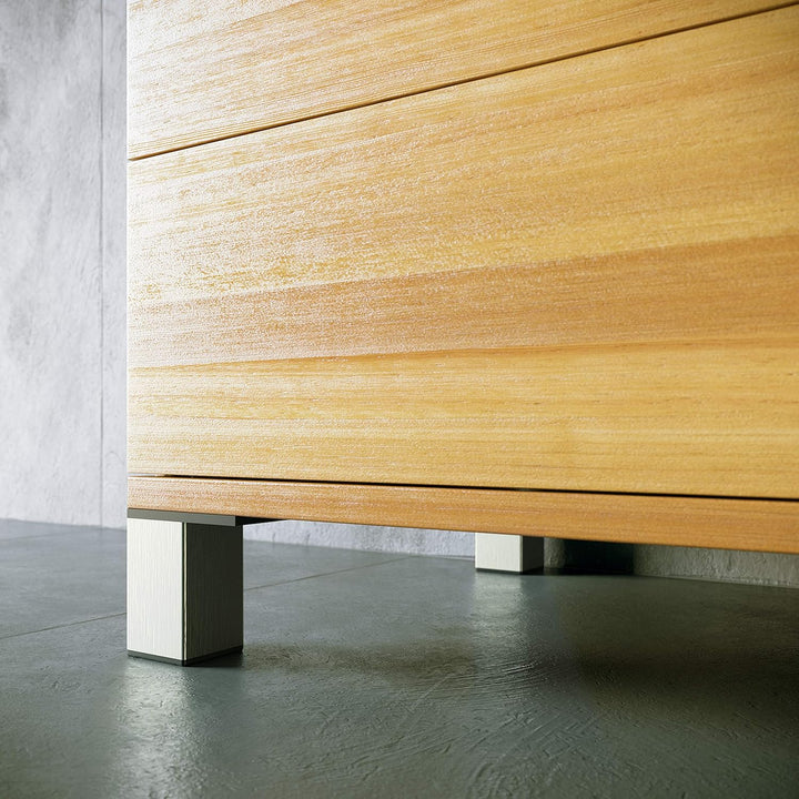 sossai® Exklusiv - Aluminium Möbelfüsse | E4MF-N | 4er Set | Höhe: 80mm | Farbe: Inox 4 Stück, Höhe: