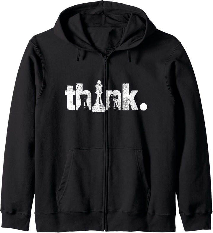 Chess Think Vintage Chess Master Club Schachspieler Kapuzenjacke
