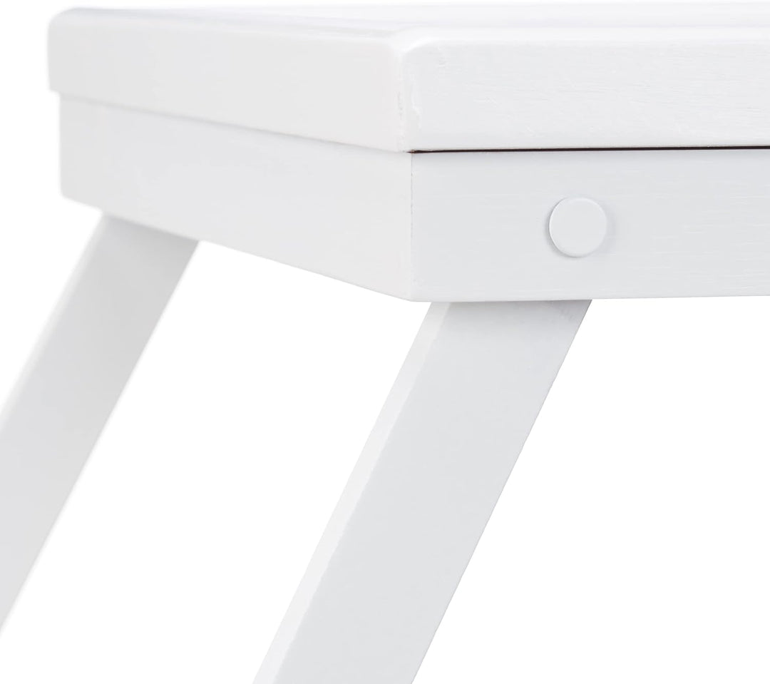 Relaxdays Betttablett Bambus, klappbare Beine, erhöhter Rand, Tablett zum Frühstücken & Servieren, 2